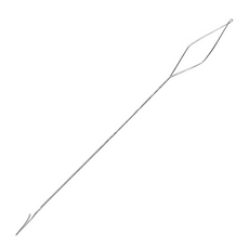 Clover 可樂牌 穿珠針，2本入，全長75mm，適用特小珠、圓小珠、15/0~11/0尺寸的珠子、5厘~1分竹珠, 1個