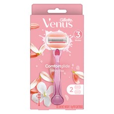 Venus 컴포트 글라이드 화이트티 여성용 면도기 1p + 면도날 2p