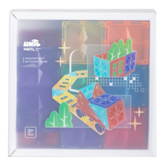 MNTL 創造者組合 磁力片玩具 Set 56片, 經典色, 粉彩色, 透明色, 螢光色, 1盒