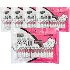 테비토퍼 고양이 쭉쭉이 짜먹는간식 20p, 혼합맛(연어/치킨), 200g, 5개