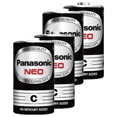 Panasonic NEO 黑色錳乾電池 碳鋅電池 2號, 6個裝, 2組