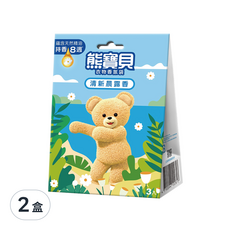 熊寶貝 衣物香氛袋 Set 3入, 全新可愛包裝，搭配獨特造型香氛袋，精油萃取，持久香氣，有效消除異味，保持空氣清新, 2盒, 清新晨露香