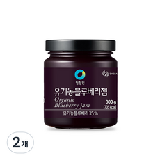 청정원 유기농 블루베리잼, 2개, 300g