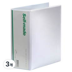 희망 D링 바인더 9cm 3공, 백색(라벨 랜덤발송), 3개