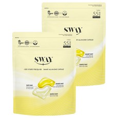 스웨이 식기세척기 액체 캡슐 세제 55p, 440g, 2개 440g, 2개