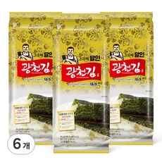 광천김 3대째 달인 재래 식탁김, 55g, 6개