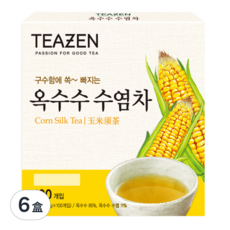 TEAZEN 茶禪 玉米鬚茶 100包, 高品質玉米鬚, 無咖啡因, 冷熱皆可沖泡, 1.5g, 100入, 6盒