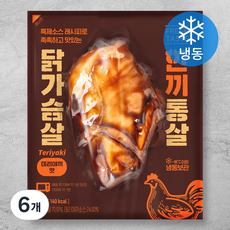 한끼통살 닭가슴살 데리야끼맛 (냉동), 100g, 6개