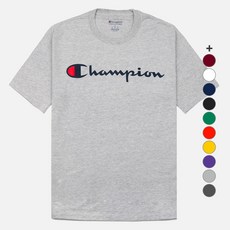 美國 Champion 經典圖案短袖T恤, 灰色