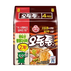 오뚜기 오동통면 멀티 봉지라면 120g, 4개