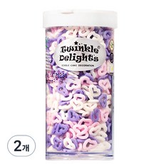 퀄리티스프링클 퍼플 화이트 핑크 엔젤 하트 스프링클, 50g, 2개