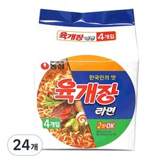 농심 육개장 봉지라면 116g, 24개