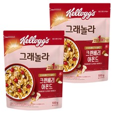 Kellogg's 家樂氏 蔓越莓杏仁格蘭諾拉麥片, 550g, 2包
