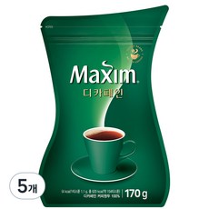 맥심 디카페인 커피 리필, 170g, 1개입, 5개