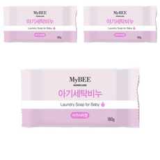 마이비 아기 세탁비누 아카시아향 180g, 3개