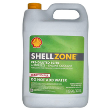 Shell 殼牌 ZONE 水箱精，預先稀釋 50/50，防凍劑+引擎冷卻劑，1 US GAL/3.785L, 1瓶, 汽車水箱液