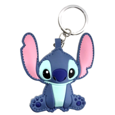 StitcH 史迪奇 迪士尼Q萌鼓鼓皮革鑰匙圈 CA917-4,可愛造型鑰匙圈, 1個