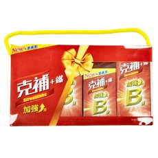 克補 B群 + 鐵加強錠組 30顆 2盒 + 60顆 2盒, 180顆, 1組