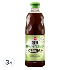 샘표 맛있게 염도낮은 양조간장, 860ml, 3개