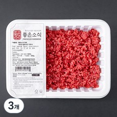 좋은소식 한우 1등급 칼로다진 이유식용 (냉장), 300g, 3개