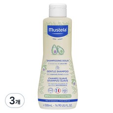 무스텔라 젠틀 유아 샴푸, 500ml, 3개