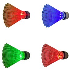 瑪莎圖羽球發光LED羽球塑料, 隨機出貨, 4個, 1入