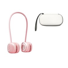 상상그램 넥스트롬 에어 휴대용 소형 넥밴드 선풍기 + 전용케이스, KSNF22, 핑크