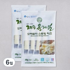 올레길치즈 모짜렐라 스트링 치즈 5ea, 100g, 6입