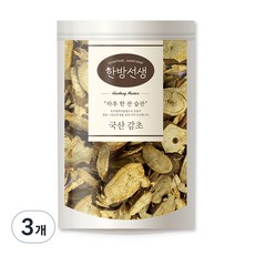 한방선생 국산 감초, 100g, 3개