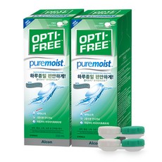 옵티프리 퓨어모이스트 렌즈세정액 + 렌즈케이스, 300ml, 2세트