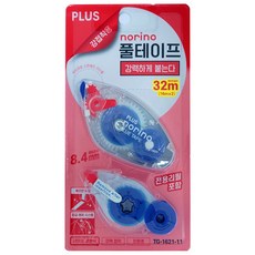 플러스 노리노 풀테이프 본체 + 리필 밸류팩 TG-1621-11, 레드 + 블루, 1개