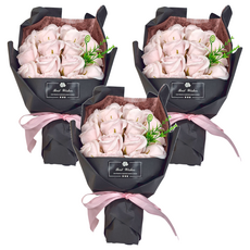minidesign 18朵玫瑰香皂花束禮盒 生日 母親節 情人節禮盒, 香皂花束禮盒, 3個