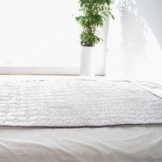 ahtty blanc 兒童棉質防水睡墊, 白底兔子款, S(75*110cm), 1入