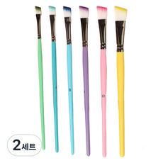黑色樹馬卡龍水彩畫斜角筆 6種組, 2組