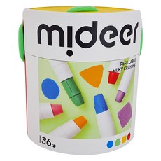 mideer 可洗式速乾絲綢蠟筆 3歲以上, 36色, 1組