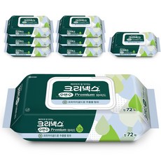 크리넥스 수앤수 프리미엄 와이드 물티슈 캡형, 8팩, 72매