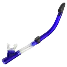 AQUATEC SN-400 防浪矽膠呼吸管，藍色矽膠咬嘴，潛水設備CE認證, 藍色