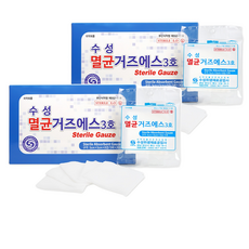 수성 멸균 거즈 에스 5 x 5 cm 3호 5p x 20포, 2개 2박스