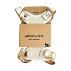 AUSKOMMEN. 奧斯克曼 貓咪X型胸背帶 提把款, S尺寸, 胸圍28-43cm, 體重建議3-6kg, 玫瑰白, S(28~43cm), 1個