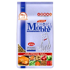 Mobby 莫比 雞肉+鮭魚 挑嘴成貓 饕客配方乾飼料, 新鮮雞肉加倍 香氣與口感俱佳, 獨家雙B化毛系統, 7.5kg, 雞肉 + 米, 1袋