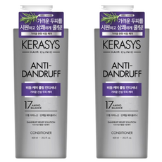 KERASYS 頭皮頭皮屑護理清涼蛋白護髮素清潔清新香氛, 2個, 600ml