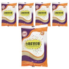 台糖 貳號砂糖, 琥珀色結晶, 蔗糖, 烘焙必備, 1公斤, 1kg, 5包