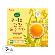 순작 유기농 한잔 옥수수차, 1.5g, 3박스, 100개입