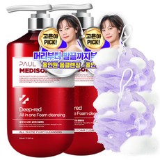 폴메디슨 딥레드 대용량 올인원 폼클렌징 510ml + 소프트거품망 세트 2종, 2세트