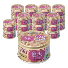 챠오츄르 이나바 고양이 제이타크캔, 연어&참치&닭가슴살 (A-143), 80g, 24개 24캔, 연어&참치&닭가슴살 (A-143)