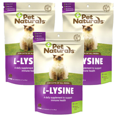 Pet Naturals 寶天然 免疫好好貓嚼錠, L-LYSINE, 每日免疫補充劑, 免疫/抗氧化, 3包