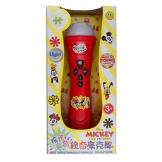HUNDRED PICTURES 百耘圖 Mickey Mouse & Friends 米奇與好朋友 炫光變音錄音麥克風, 兒童變聲卡拉OK麥克風, HPDM-0019, 22 x 6.4 x 6.4cm, 1盒
