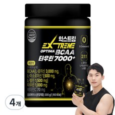 익스트림 OPTIMA BCAA 타우린 7000+, 300g, 4개