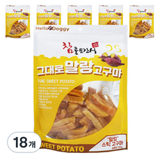 참좋은간식 그대로 말랑 스틱 고구마 건조간식 250g, 고구마맛, 18개 - 그대로말랑고구마