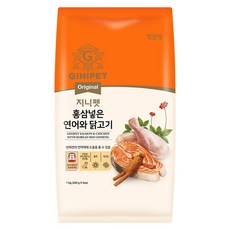 정관장지니펫 전연령 강아지 오리지널 홍삼넣은 건식사료, 닭+연어, 1kg, 1개 연어와 닭고기, 1kg, 1개